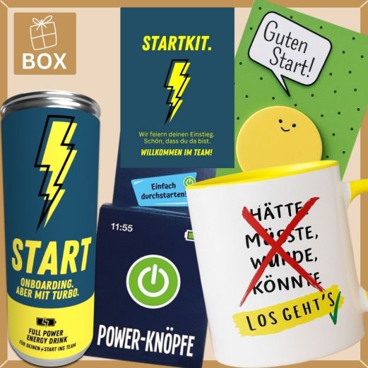 Onboarding Box – Willkommensgeschenk neue Mitarbeiter „Startkit“ (Set 1)