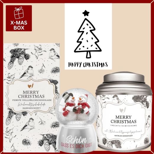 Geschenkbox Weihnachten „Happy Christmas“ – Stilvolles Weihnachtsgeschenk