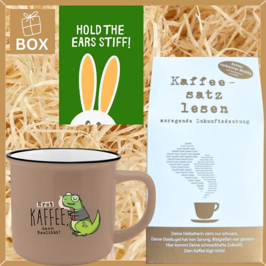 Geschenkbox lustige Aufmunterung „Hold the ears stiff!“ (Set 2)