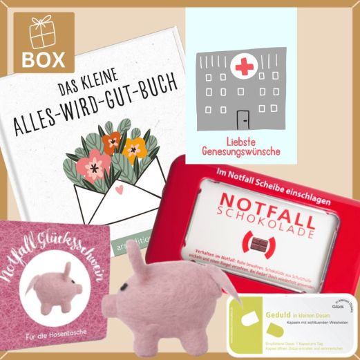 Geschenkbox Gute Besserung – Liebste Genesungswünsche (Set 1)