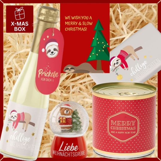 Geschenkbox „Slow Christmas“ – Lustiges Weihnachtsgeschenk in der Box (Set 1)