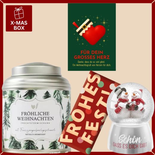Geschenkbox Weihnachten – Weihnachtsgeschenk „Für dein großes Herz“ (Set 2)