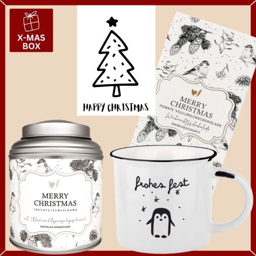 Geschenkbox Weihnachten „Happy Christmas“ – Stilvolles Weihnachtsgeschenk (Set 2)