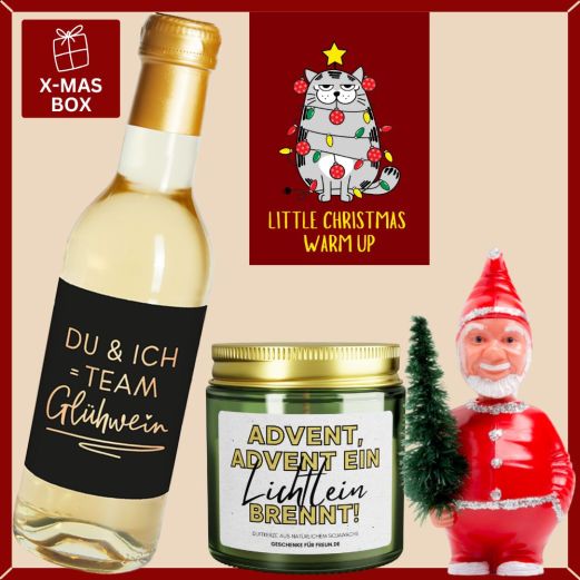 Geschenkbox „Little Christmas Warm Up! – lustiges Weihnachtsgeschenk (Set 3)