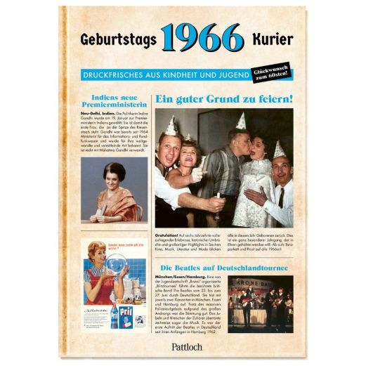 Geschenkbuch zum 60. Geburtstag „Geburtstagskurier 1966“