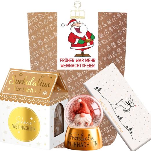 Geschenktüte „Früher war mehr Weihnachtsfeier“ – Lustiges Weihnachtsgeschenk (Set 1)