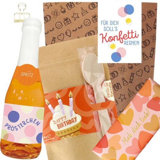 Geschenktüte Für dich soll`s Konfetti regnen # 16