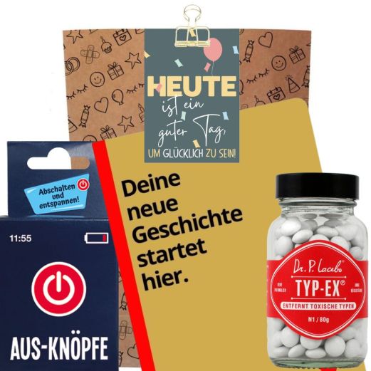 Geschenktüte „Heute ist ein guter Tag, um glücklich zu sein!“ (Set 10)