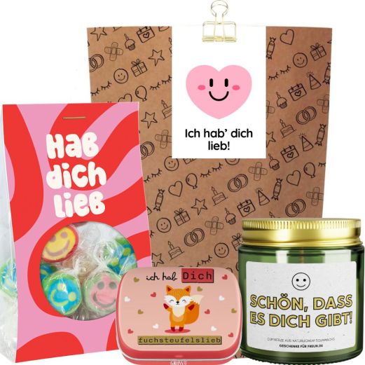Geschenktüte Liebe – „Ich hab’ dich lieb!“ (Set 1)