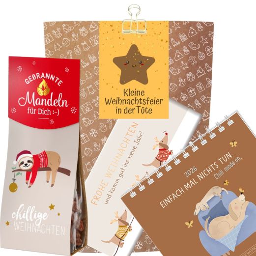 Geschenktüte „Kleine Weihnachtsfeier in der Tüte“ (Set 1)