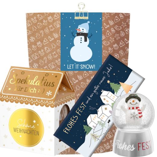 Geschenktüte Weihnachten „Let it snow“ – Kleines Weihnachtsgeschenk (Set 5)