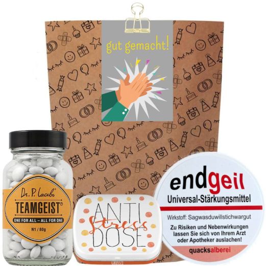 Geschenktüte Motivationsgeschenk – „Gut gemacht!“ (Set 8)