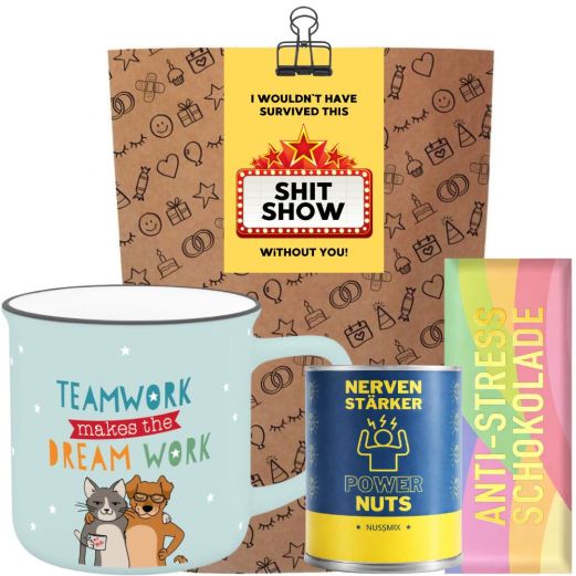 Geschenktüte lustiges Kollegengeschenk „Shit Show“ (Set 4)