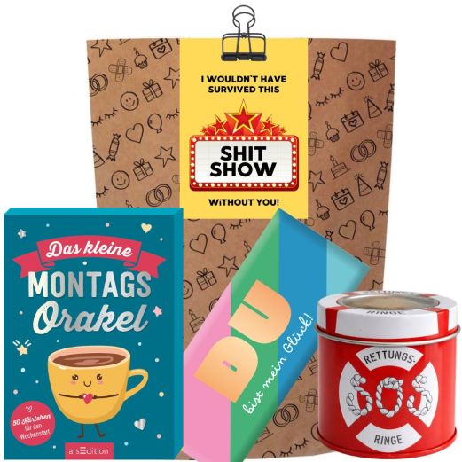  Geschenktüte „Shit Show“ – lustiges Kollegengeschenk (Set 3)