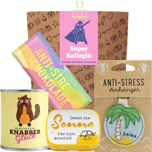 Geschenktüte für Kollegin – Geschenkset „Super Kollegin“ (Set 13)