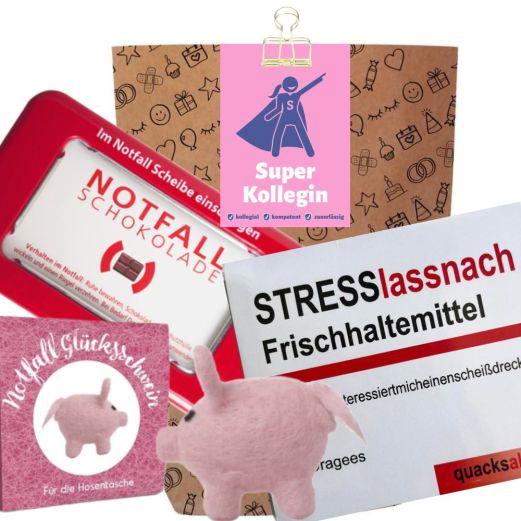 Geschenktüte für Kollegin – Geschenkset „Super Kollegin“ (Set 4)