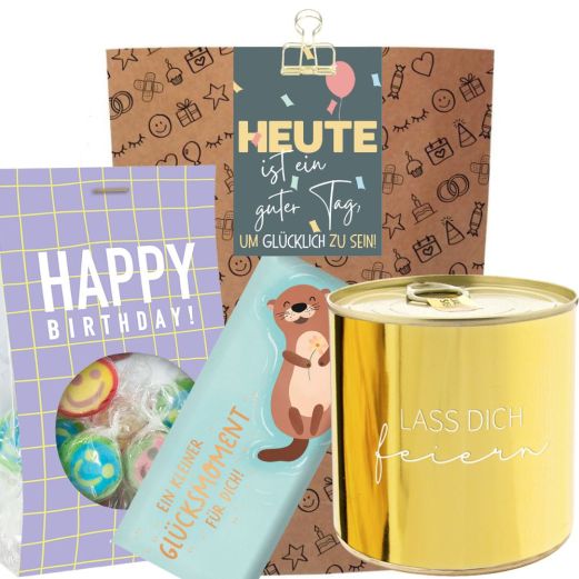 Geschenktüte zum Geburtstag - Geschenkset „Heute ist ein guter Tag!“ (Set 8)