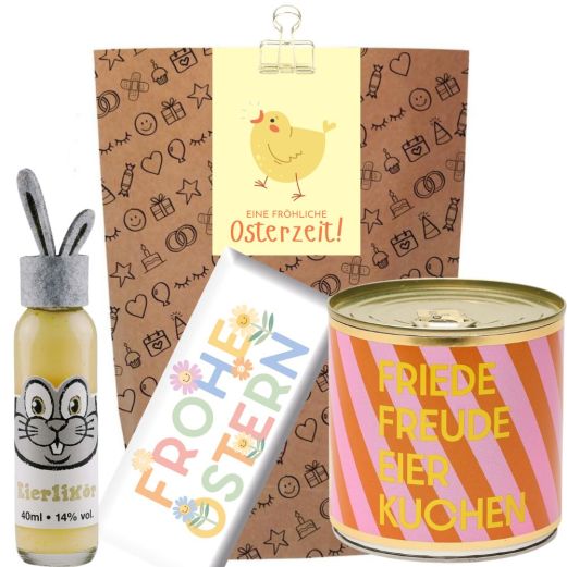 Geschenktüte Fröhliche Osterzeit (Set 12) - lustiges Ostergeschenk