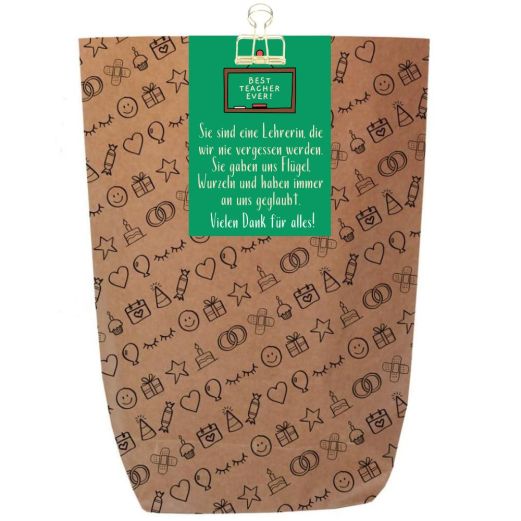 Geschenktüte BEST TEACHER EVER! - zum Befüllen