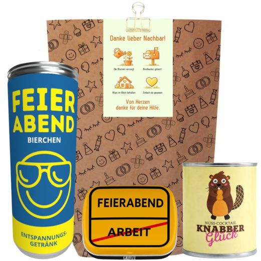 Geschenktüte „Danke lieber Nachbar“ (Set 4)