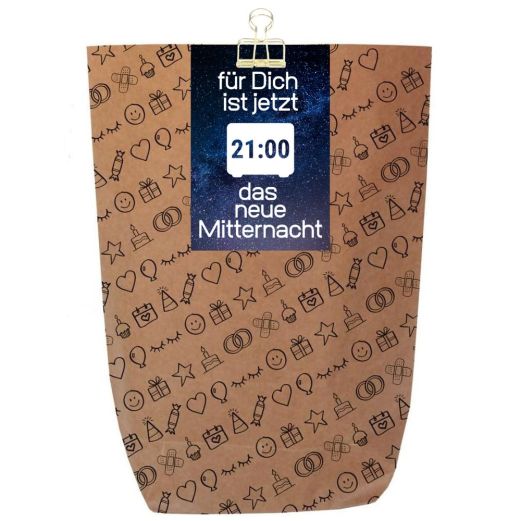 Geschenktüte 21:00 DAS NEUE MITTERNACHT - zum Befüllen