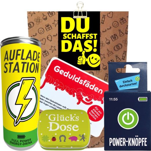 Geschenktüte Motivationsgeschenk „Du schaffst das!“ (Set 15)