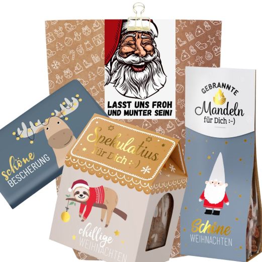 Geschenktüte Weihnachten – Weihnachtsgeschenk „Froh und munter sein!“ (Set 7)