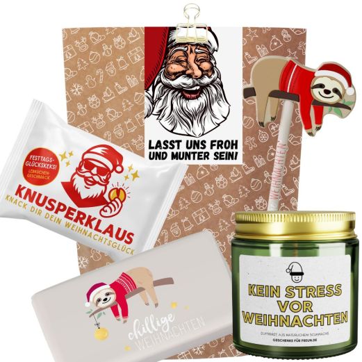 Geschenktüte Weihnachten – Weihnachtsgeschenk „Froh und munter sein!“ (Set 9)