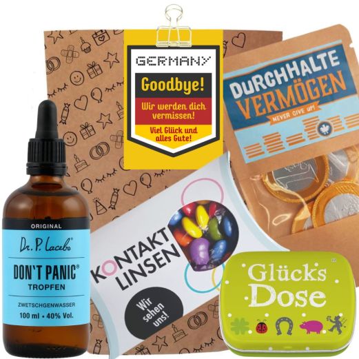 Geschenktüte für Auswanderer „Goodbye“ (Set 2)