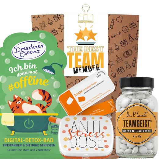 Geschenktüte Mitarbeitergeschenk – „The best Team – Member“ (Set 7)