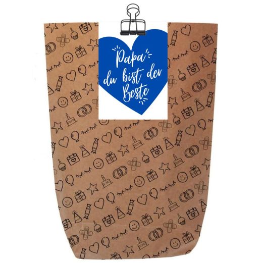 Geschenktüte PAPA DU BIST DER BESTE! - zum Befüllen