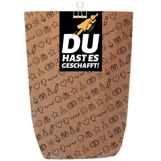 Geschenktüte „Du hast es geschafft!“ – zum Befüllen