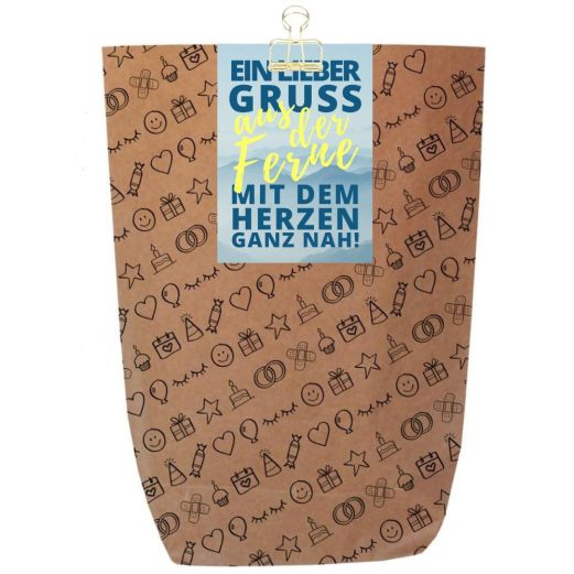 Geschenktüte EIN GRUSS AUS DER FERNE - zum Befüllen