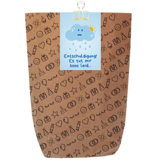 Geschenktüte ENTSCHULDIGUNG! - zum Befüllen