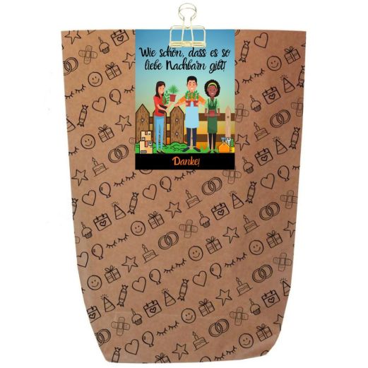 Geschenktüte DANKE LIEBE NACHBARN - zum Befüllen
