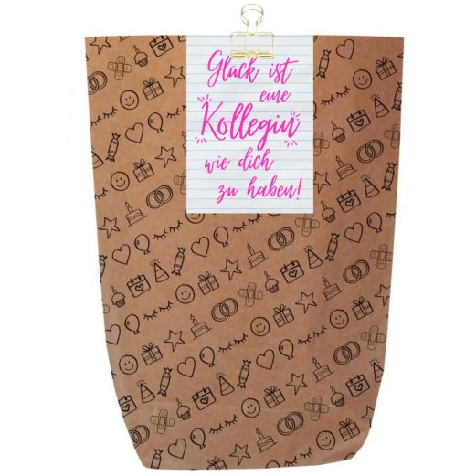 Geschenktüte GLÜCK IST - KOLLEGIN - zum Befüllen