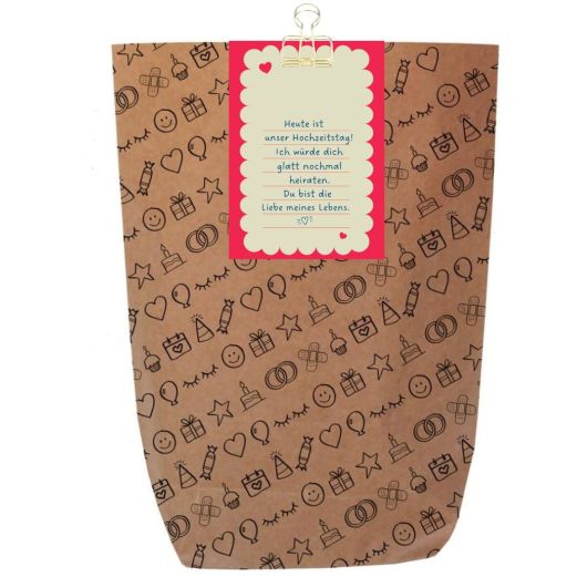 Geschenktüte HEUTE IST UNSER HOCHZEITSTAG! - zum Befüllen