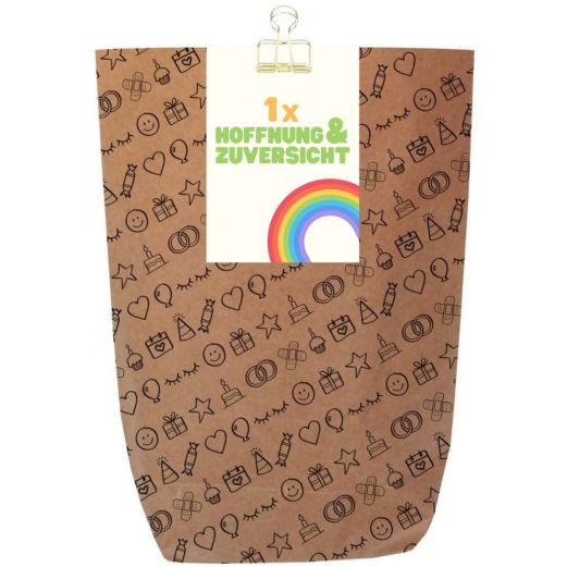 Geschenktüte 1 x HOFFNUNG UND ZUVERSICHT - zum Befüllen