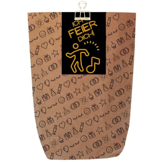 Geschenktüte ICH FEIER DICH! - zum Befüllen