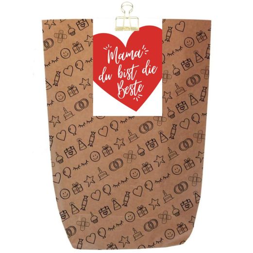 Geschenktüte MAMA DU BIST DIE BESTE! - zum Befüllen