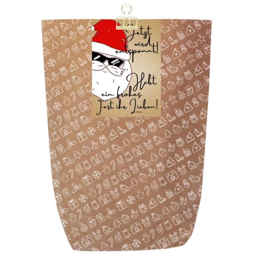 Geschenktüte „Frohes Fest ihr Lieben“ – Schöne Geschenkverpackung für Weihnachtsgeschenke