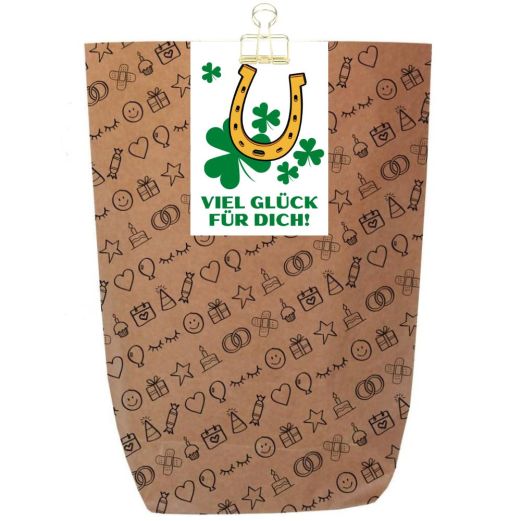 Geschenktüte VIEL GLÜCK FÜR DICH! - zum Befüllen