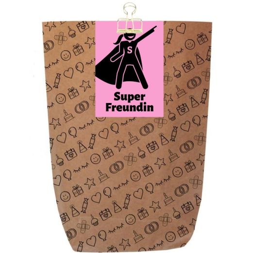 Geschenktüte SUPER FREUNDIN - zum Befüllen