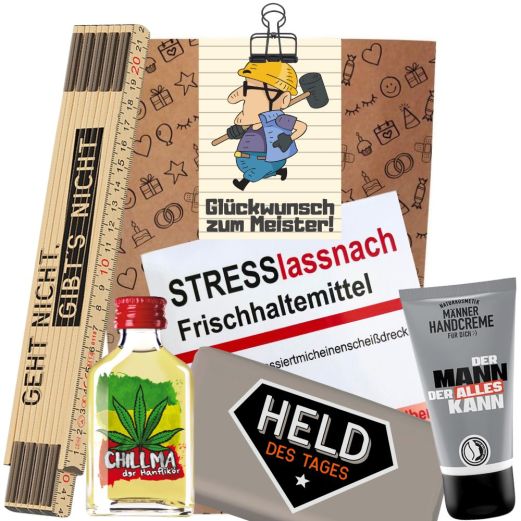 Geschenktüte zum Meistertitel „Glückwunsch zum Meister“ (Set 3)