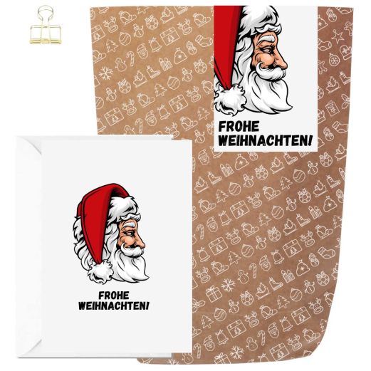 Geschenktüte + Grußkarte FROHE WEIHNACHTEN!