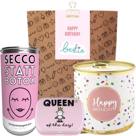 Geschenktüte zum Geburtstag – „Happy Birthday Bestie“ (Set 4)