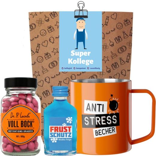 Geschenktüte Kollegengeschenk „Super Kollege“ (Set 2)