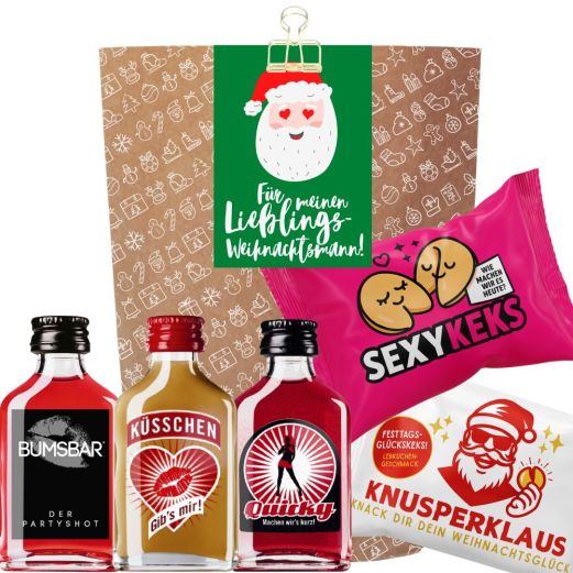 Geschenktüte „Lieblingsweihnachtsmann“ – Witzige Kleinigkeit für Freund (Set 4)