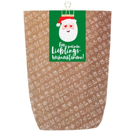 Geschenktüte X-MAS ICON LIEBLINGSWEIHNACHTSMANN - zum Befüllen