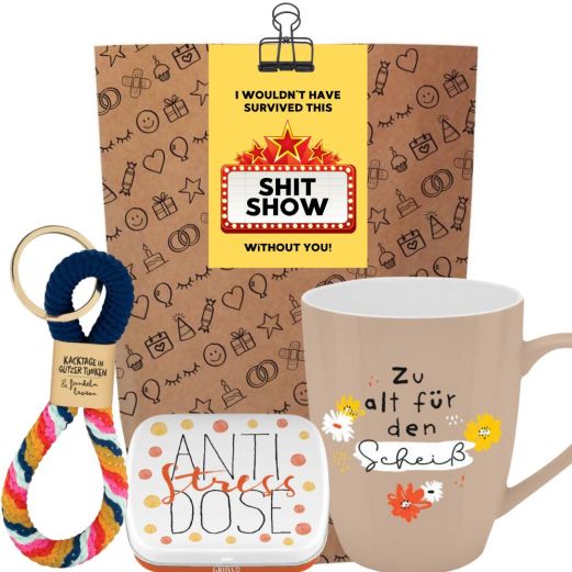 Geschenktüte lustiges Kollegengeschenk „Shit Show“ (Set 7)